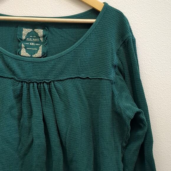 Old Navy Green Relaxed Fit Blouse size XXL - Picture 5 of 6